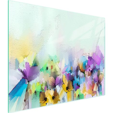 Glasschneidebrett 52x30 Blumen (1/5)