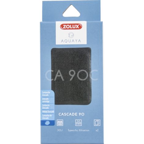 Filtre pour pompe cascade 90, filtre CA 90 C cartouche zeocarb x 2 pour aquarium. - zolux (1/3)