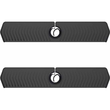 Tapis d'évier universel, protection pour plan de travail, tapis d'évacuation pour évier de cuisine, tapis d'évacuation pour égouttoir de buanderie, noir