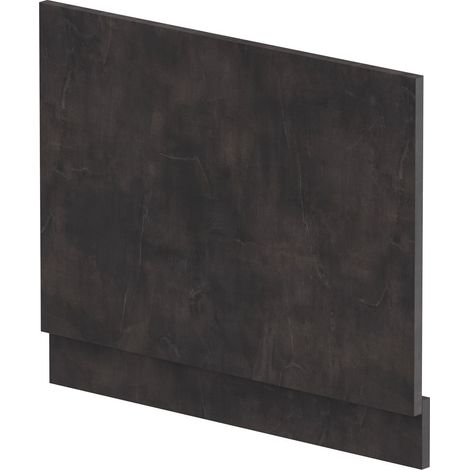 700mm Edge/Power Straight End Bath Panel & Plinth - Textured Matt Metallic Slate