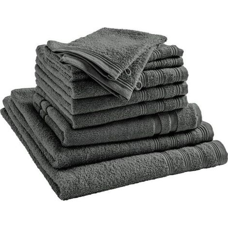 Pack complet 10 pièces "Spa" salle de bain / 400 gr/m² - "Spa" Ardoise - "Spa" Ardoise - (1/3)