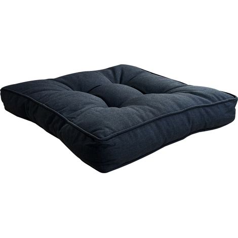 Kissen Auflage 50x50x8cm  für Gartenstuhl – Hochwertige Gartensessel Auflage mit 24kg/m³ Schaumfüllung, UV-beständiger Olefin Bezug, formstabil & verschleißfest, Anthrazitgrau