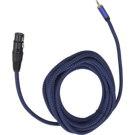 Câble Microphone XLR Femelle vers Jack 3.5mm Stéréo - Cordon Audio Professionnel JD6037-5m