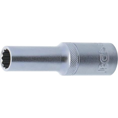 Douille Longue 12 Pans 12,5 mm (1/2) - Précision et Durabilité, Acier, Zones Difficiles - D-Work