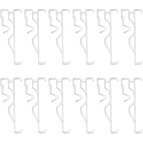 Clips De Cantonnière En Plastique Transparent Pour Stores Horizontaux Dissimulés Lot De 12 Pièces (1/4)