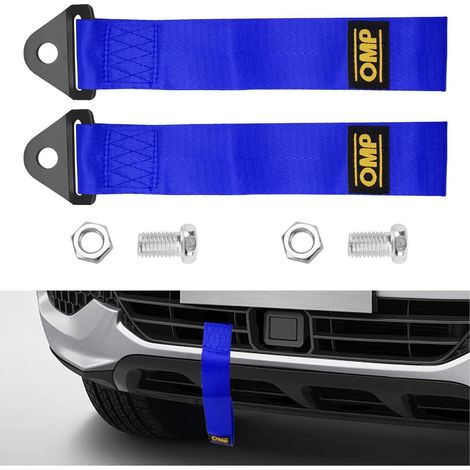 2x Abschleppschlaufe Hochfestes Nylon Blau für Auto & Rennwagen (1/5)