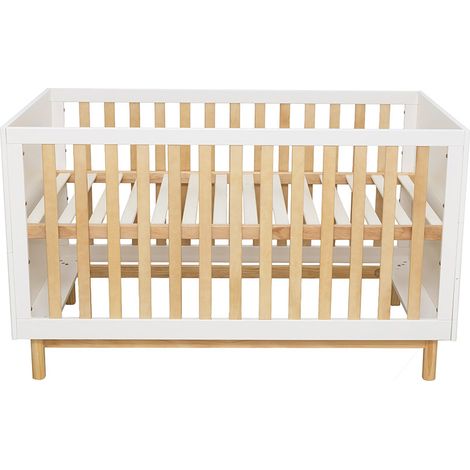 Lit d'enfant HOME DELUXE COCO – Blanc Évolutif, hauteur réglable, barrière de sécurité, barreaux amovibles, MDF robuste, pieds en pin, nombreux espaces de rangement, support pour Toniebox, mobilier de (1/4)