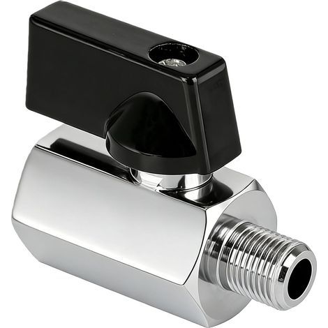 Mini-Kugelhahn aus Messing, Innen- und Außengewinde, Mini-Kugelhahn, Mini-Guillotine-Ventil, Gewindeanschluss (G1/8"). (1/5)