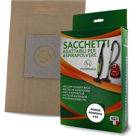 5PZ Sacchetti CARTA Rowenta COMPACTEO RO1717 VC20PE RO1755 RO1733 1800
