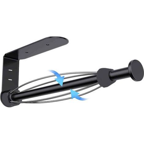 [JAMAIS UTILISÉ] Porte essuie-tout, Porte Sopalin sans Perçage, Porte Rouleau Essuie Tout Mural Auto-Adhésif à Suspendre, Noir Support Sopalin Effet Amortissant, pour Cuisine Salle de Bains.. (1/4)