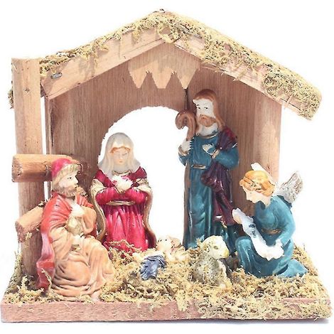 Crèche Salle Jésus Décoration de Noël Figure religieuse Église Jésus Décoration Résine Artisanat (1/5)