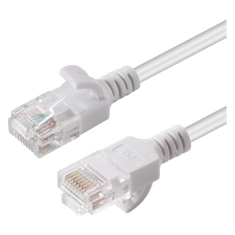 Cable MicroConnect V-UTP6015W-slim de 1,5 m, blanco y delgado. (1/3)