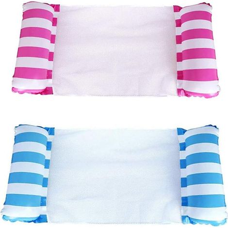 2 Pièces Hamac Flottant Gonflable, 4-en-1 Hamac Gonflable Piscine, Flottant d'eau Lit, Multi-Usage Hamac Piscine pour Piscine De Plage, Fête De Bronzage (1/5)
