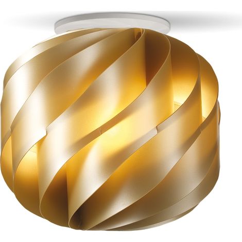 Plafoniera Moderna Globe Polilux ® New Gold 1 Luce E27 D40Cm (1/2)