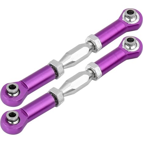 Tige de direction en alliage d'aluminium usinée CNC pour RC - Pièces de rechange et améliorations (Violet) (1/5)