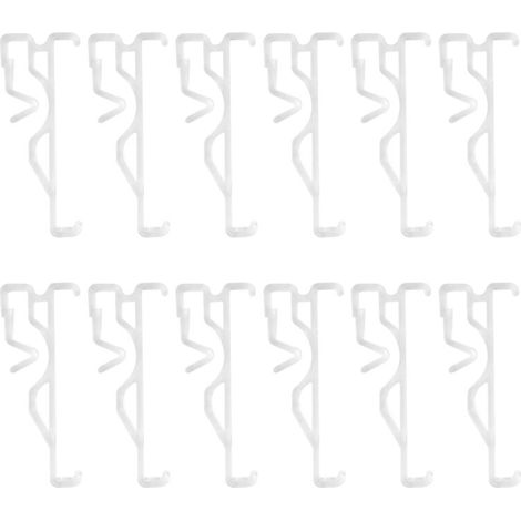 Clips de plástico transparente para cenefas de persianas horizontales ocultas, paquete de 12 unidades (1/4)
