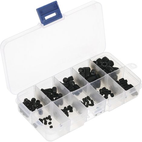 Set mit 200 schwarzen Sechskantschrauben mit zylindrischem Kopf für den Haushaltsgebrauch (1/5)