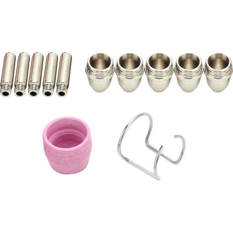 Kit de consommables pour torche de découpe plasma : électrode, pointe de contact, buse en céramique SG-55 AG-60 WSD-60P (12 pièces) (1/5)