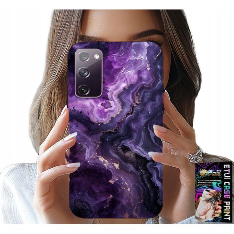 Custodia per Samsung Galaxy S20 Lite - Marmo viola alla moda da donna + vetro (1/5)