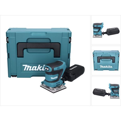 Lijadora oscilante a batería Makita DBO 482 ZJ de 18 V, 112 x 102 mm + Makpac - sin batería, sin cargador (1/5)