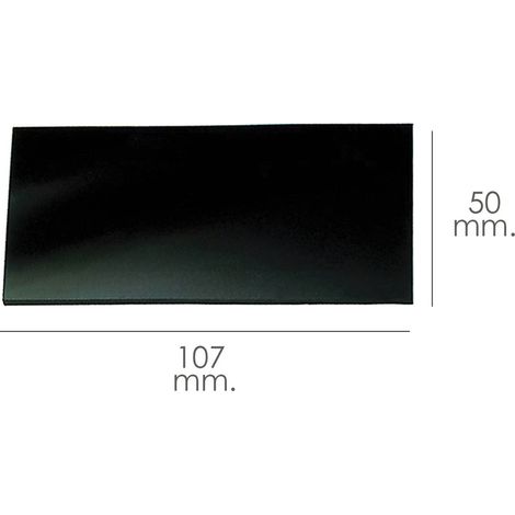Vetro oscuro 107x50 mm tipo DIN11 per schermo di saldatura Wolfpack