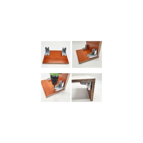 Stück Klappscharniere, selbstverriegelnde Scharniere, passend für Klapptischbeine, 67 x 60 x 53 mm, Tragkraft 80 kg (2 links und 2 rechts) - Crezuo