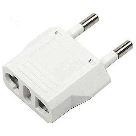 Adaptateur secteur, États-Unis/Chine vers Europe (UE) / France (FR), prise, jusqu'à 6 A, normes CE et RoHS, couleur blanche, lot de 4 (blanc) (1/5)