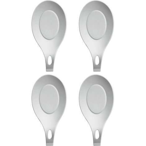 Spoon Rest - Food Grade Silicone - Heat Resistant Up To 230°C - Non Slip Base - For Kitchen Counter And Stove Top - Pack Of 4 (1/4)
