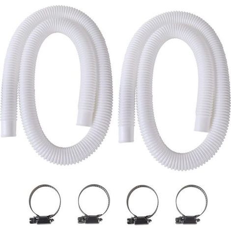 32-mm-Poolschlauch, 2er-Packung, 150 cm/59 Zoll Ersatzschlauch für Intex-Pools mit 330 GPH, 530 GPH und 1000 GPH (1/5)