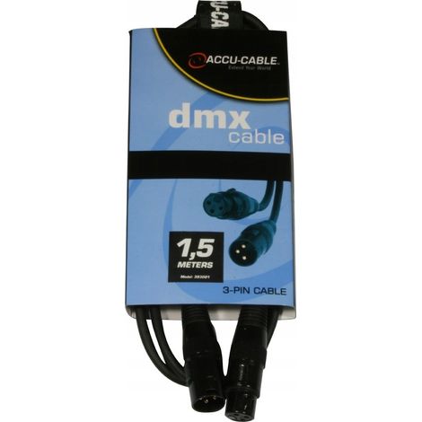 Accu-Cable AC-DMX3/1.5 - Cavo DMX per illuminazione (1,5 m) (1/2)
