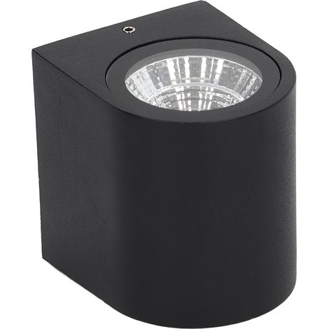 5-W-LED-Wandleuchte, zylindrisches Aluminiumgehäuse, Beleuchtung für Flur, Veranda, Einfahrt, 85–265 V, 6000 K weißes Licht (1/5)