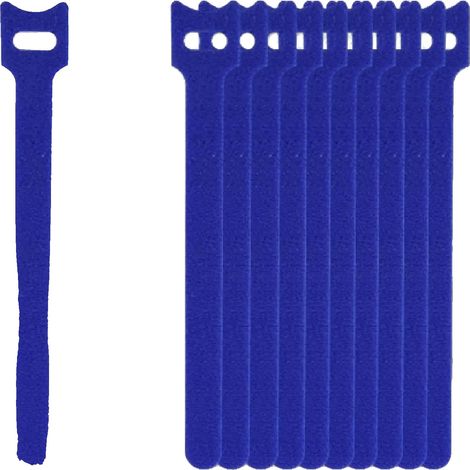 Bridas desmontables para cables, nailon resistente, multiusos, azul, 200 unidades-e (1/2)