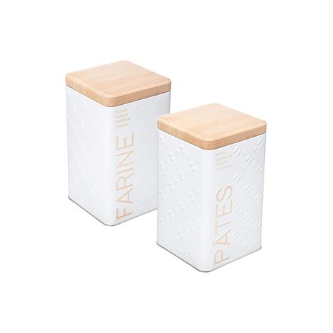 2X BOTES DE ALMACENAMIENTO : BOTE PARA HARINA + BOTE PARA PASTA