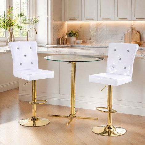 Chaise salle manger blanche PVC effet crocodile OKMYHOME (1/5)