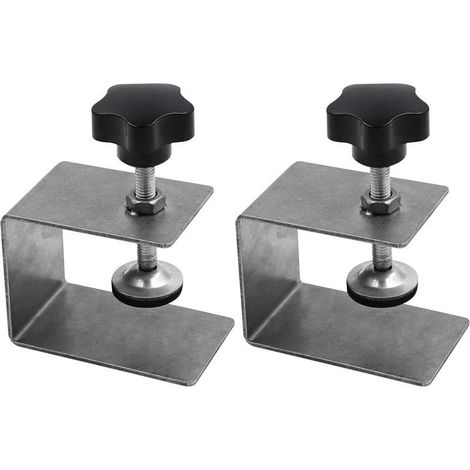 Juego de 2 clips de instalación para frentes de cajones de armario, acero inoxidable, herramientas para trabajar la madera, plantilla para cajones para una instalación rápida y sencilla 705850mm (1/5)