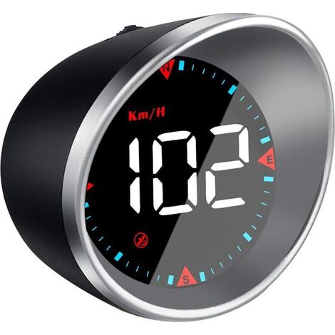 Auto-HUD-Tachometer – Universal-MPH/KM-Anzeige für windschutzscheibe – Digitaler Tachometer – GPS-Geschwindigkeitsdetektor – Überdrehzahlalarm, Plug & Play USB 59.864.773.8mm—— (1/4)