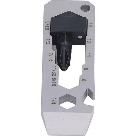 Clé multi-outils 7-en-1 6,7x2,1cm inox tournevis décapsuleur (1/5)