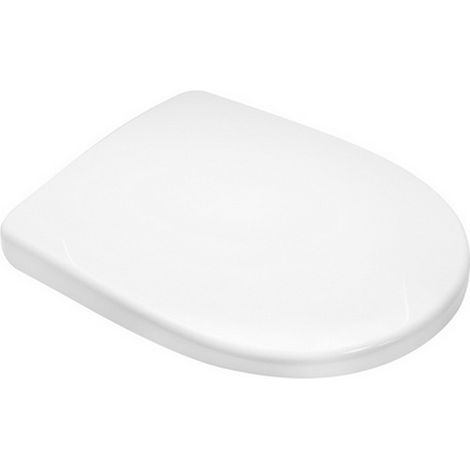 Linpha Azalea sedile wc 46,5x38cm in abs bianco forma 7 con cerniere regolabili di tipo C ricambio copriwater (1/2)