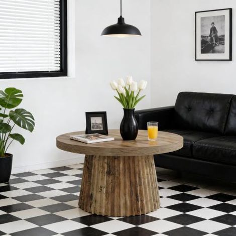 Table d’appoint étroite ronde table réception table basse centrale circulaire salon petit espace design moderne multifonction élégant intérieur (1/5)