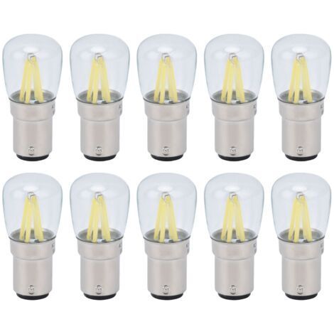 Lot de 10 ampoules B15D 2W 6500K pour lustres, appliques murales et lampes de table, lumière blanche, AC/DC 24V-AquaForge (1/5)