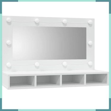 Armoire à miroir - 808891 - blanc - Avec LED - 90 x 31,5 x 62 cm (1/5)