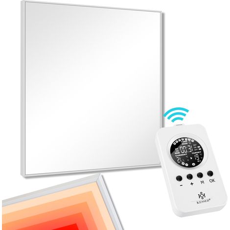 KESSER® Infrarotheizung Mit Thermostat Infrarot Wandheizung Elektroheizung IP44 800W (1/5)