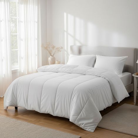 Pack couette tempérée mi-saison et oreiller anti-acariens 260x240 cm (1/4)