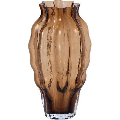 Vase Design en Verre "Pod" 24cm Marron (1/5)