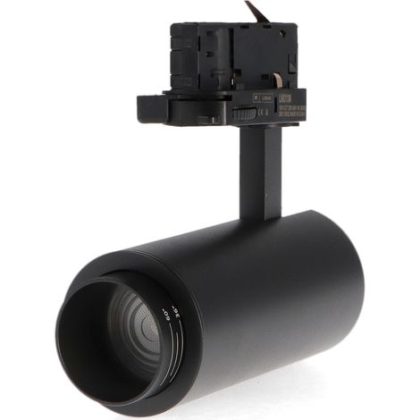 IluminaShop - Foco LED para Carril Black Bari 10W Optica Regulable Trifasico CCT IP20