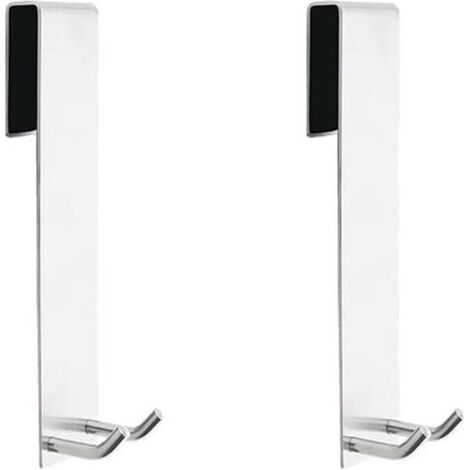 Pair 2 Pièces Crochets de Douche en Acier Inoxydable, Crochets de Porte de Douche Crochets, Crochets de Porte de Douche en Verre, sans Perçage Crochets de Douche, pour Suspendre Serviettes et Pe (1/5)