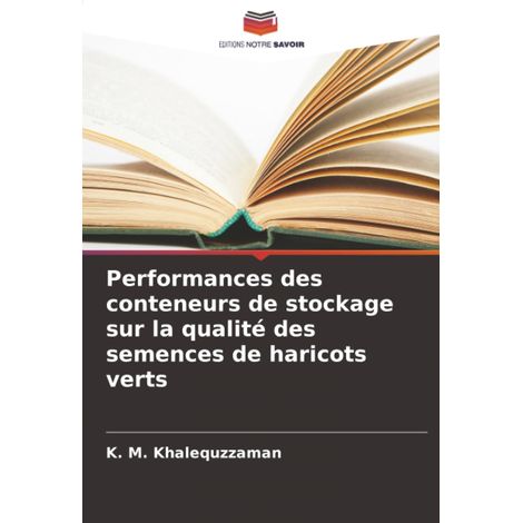 Performances des conteneurs de stockage sur la qualité des semences de haricots verts