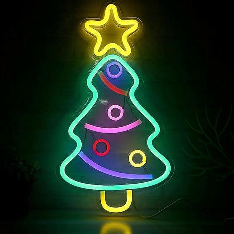 Panneau arrière néon LED gamme complète panneau arrière transparent en acrylique néon panneau arrière LED sapin de Noël néon (1/5)