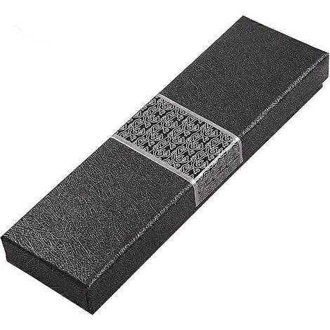 Coffret cadeau universel raffiné pour stylos-plumes, lot de 4, avec étui vide rembourré (noir) (1/2)