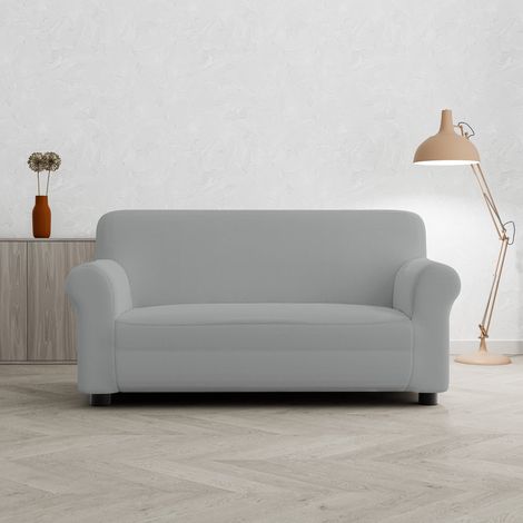 Italian Bed Linen Copridivano Bielastico PRETTY estensibile Grigio Chiaro 2 Posti (1/4)
